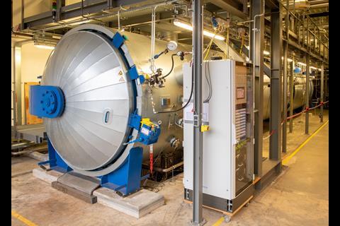 The exterior of MARIN’s The Atmosphere autoclave. (credit: Kistler Group)